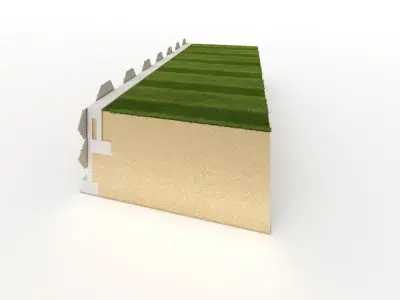 Wall Cross Section Insulation-Park wall detail-4 3D model