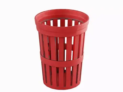 Street Trash Can 02 Low-poly 3D model