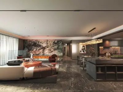 Living Room 3D model 145