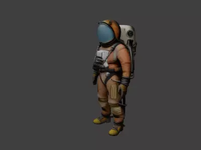 Detailed Space Exploration Suit - Astronaut Model 3D model