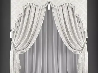 Curtain 3D model 345 Low-poly 3D model