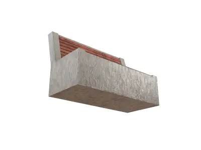 Modern Outdoor Bench v2 001 Low-poly 3D model
