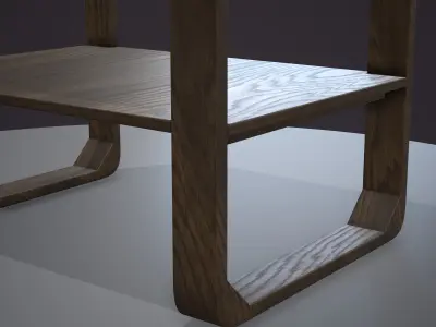 Nightstand ar vr optimized Low-poly 3D model