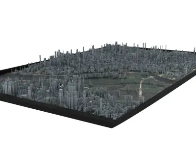 City of Kyiv Low-poly 3D model