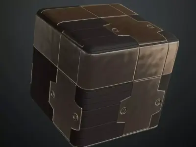 Black and Silver Tech Panel Plate PBR Seamless Texture