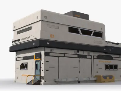 Factory Industrial Sci Fi x1 Low-poly 3D model