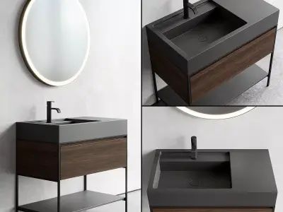 Nic Design Elen 90 Vanity unit Set 2 3D model
