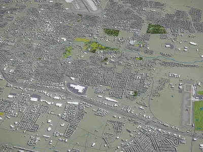 Killeen - 3D City Model Low-poly 3D model