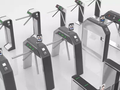 Automatic Turnstiles Gate 3D model