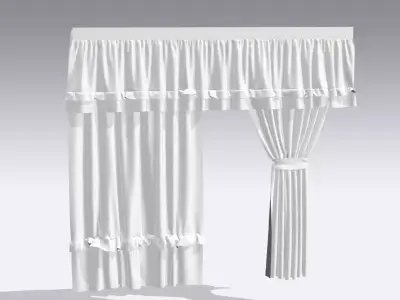 Curtain Low-poly 3D model