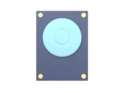 Hard Disk Icon v1 003 Low-poly 3D model