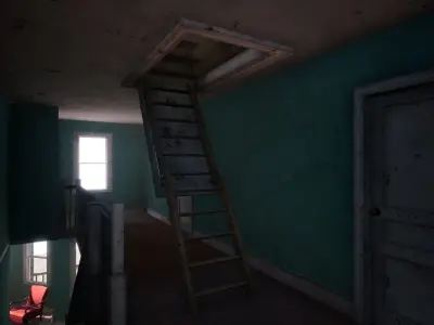 Abandoned House Low-poly 3D model