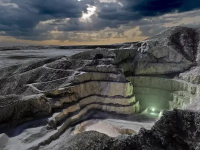 Open Pit Mine Landscape 3D model