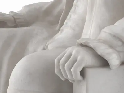  Seated Benjamin Franklin Memorial Statue 