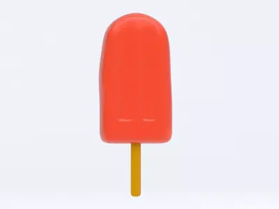 Ice Cream Bar Red 3D model