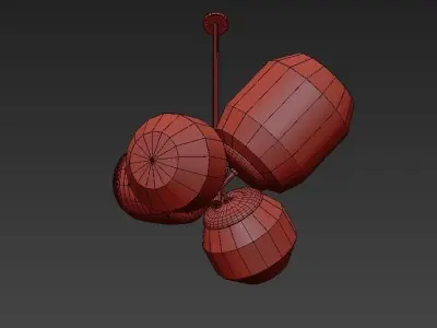 Candies Modern Balloon Glass Chandelier 3D model