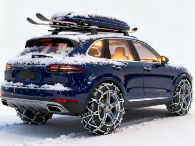 Luxury Ski-Resort SUV 3D Model Low-poly 3D model