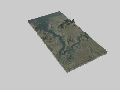 Nampho City Low-poly 3D model