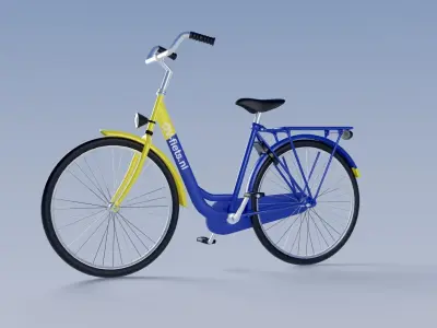 Dutch city bike - OV fiets Low-poly 3D model
