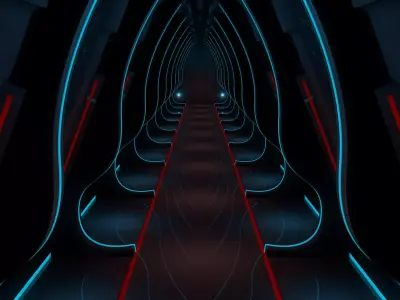  Sci fi Tunnel 3D model