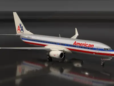  American Airlines Boeing 737-800 with Interior Rigged 