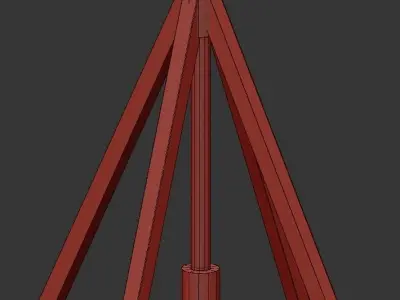 Golden Tear Drop 3D model