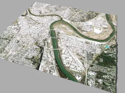 Cityscape Kansas City United States 3D model