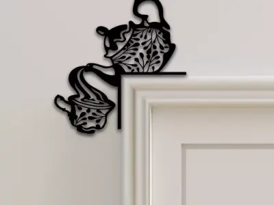 Tea Door Corner Decor 3D print model