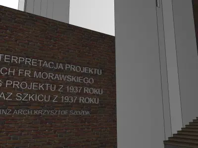 church in Leszno Poland shell 3D model