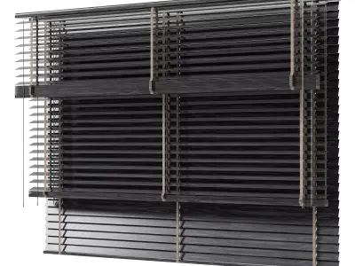 Wooden blinds Set 24 3D model