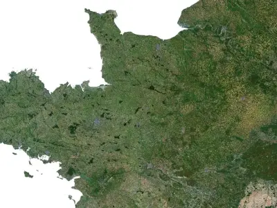 France Terrain 3D Map 3D model