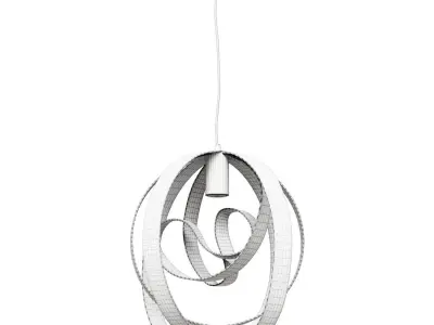 Rodin modern chandelier in iron cm 47x115-55 3D model