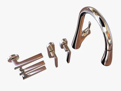 Blanco Napa faucet and valli and valli oberon door handle 3D model