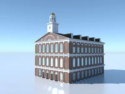 Faneuil Hall Marketplace Low-poly 3D model