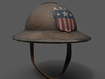 Helmet military Scifi ver18 Low-poly 3D model