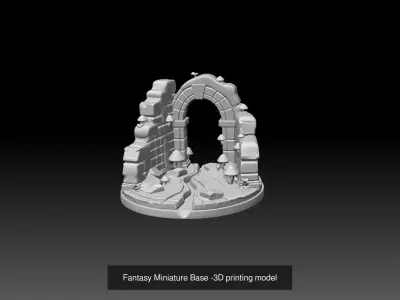 Universal Fantasy Miniature Base 3D Model Pack