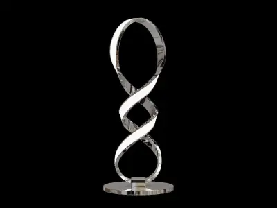 Contemporary Minimalist Curved Led Desk Lamp Low-poly 3D model