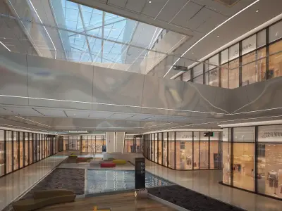 Modern Shopping Mall 04 3D model