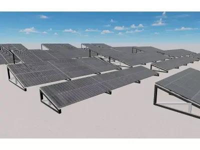 Photovoltaic Solar Panels 3D model