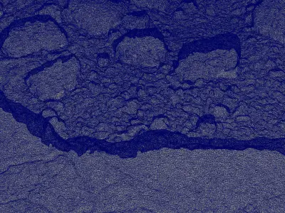 Hole on the road Low-poly 3D model