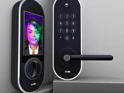 Smart Secure Door Lock with Face ID 3D model