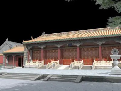 Shenyang Palace Museum Mukden Palace Shenyang Imperial Palace Low-poly 3D model