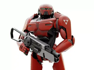 BATTLE DROID Z-8000   RIGGED 3D model