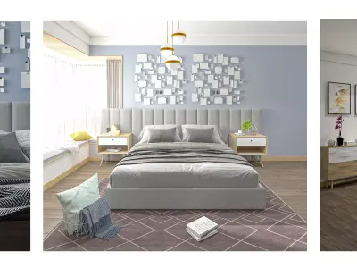 Modern Minimalism - 3D Bedroom Model 3D model