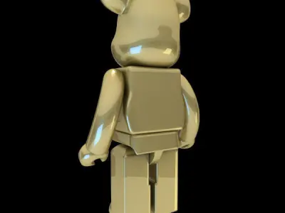 Gold Bear Brick 3D model