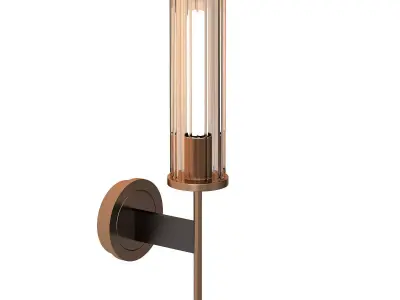 bulrush wall sconce with clear glass tube 3D model