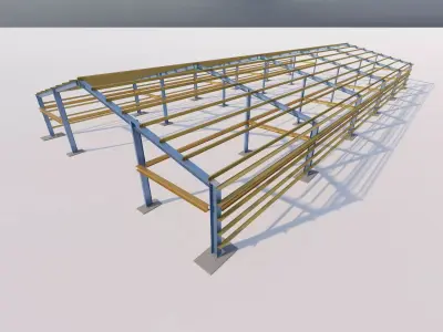  Structural engineering of Metal frame buildings 3D model