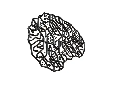 Electronic Circuit Brain v1 004 3D model