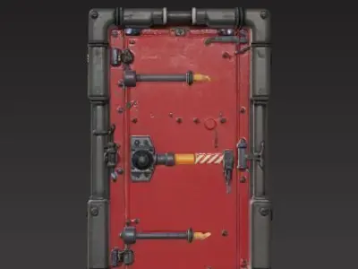futuristic sci-fi door 3D print model get