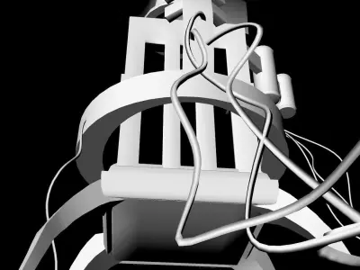 Sci-Fi Futuristic Chair untextured 3D model